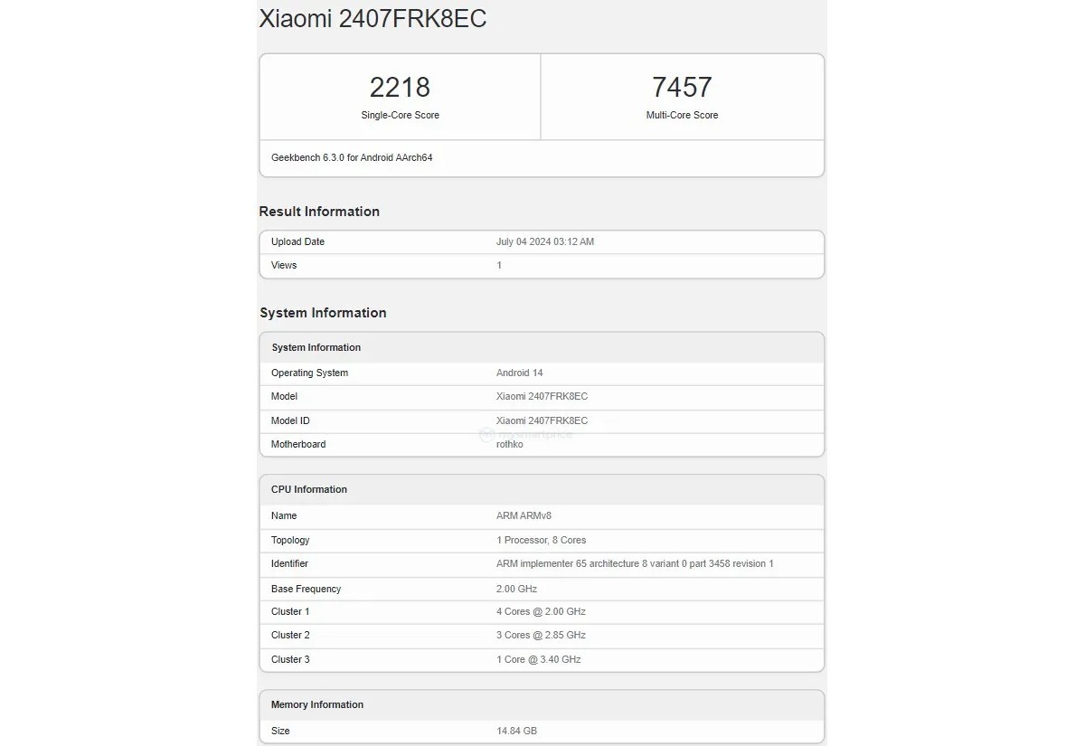 مشخصات ردمی K70 اولترا شیائومی