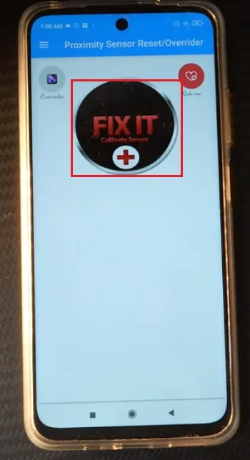 کالیبره سنسور مجاورت شیائومی با اپلیکیشن Proximity Sensor Reset/Fix مرحله اول
