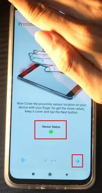 کالیبره سنسور مجاورت شیائومی با اپلیکیشن Proximity Sensor Reset/Fix مرحله ششم