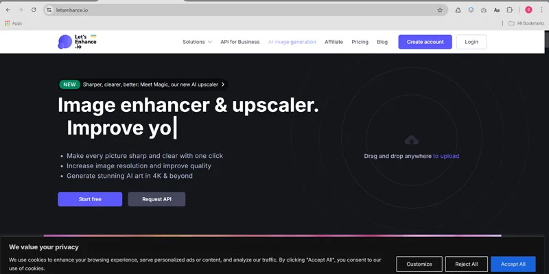 وبسایت letsenhance.io