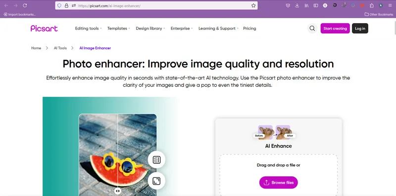 افزایش کیفیت عکس آنلاین با Picsart