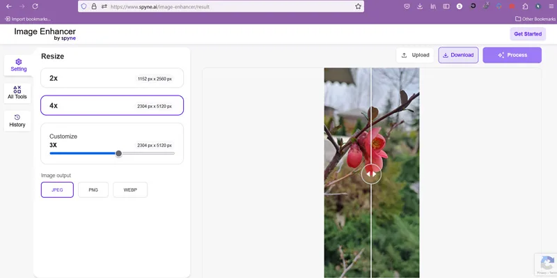 افزایش کیفیت عکس آنلاین با ابزار Spyne