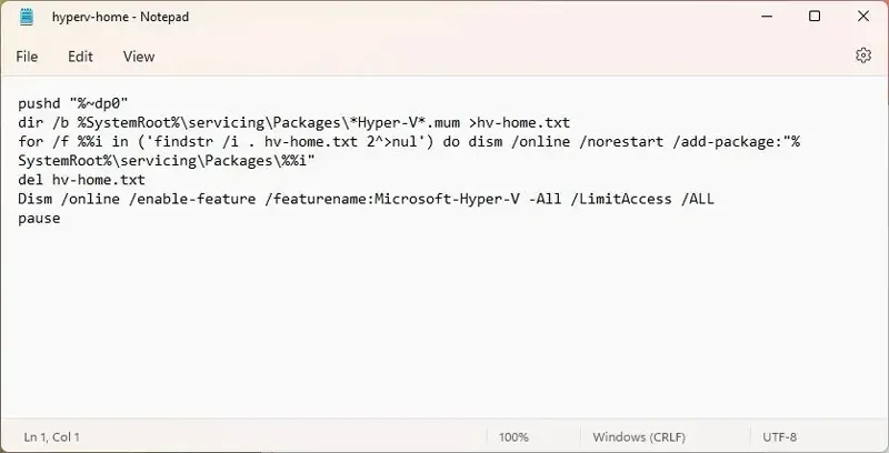 فعال سازی Hyper-V در ویندوز 11 هوم