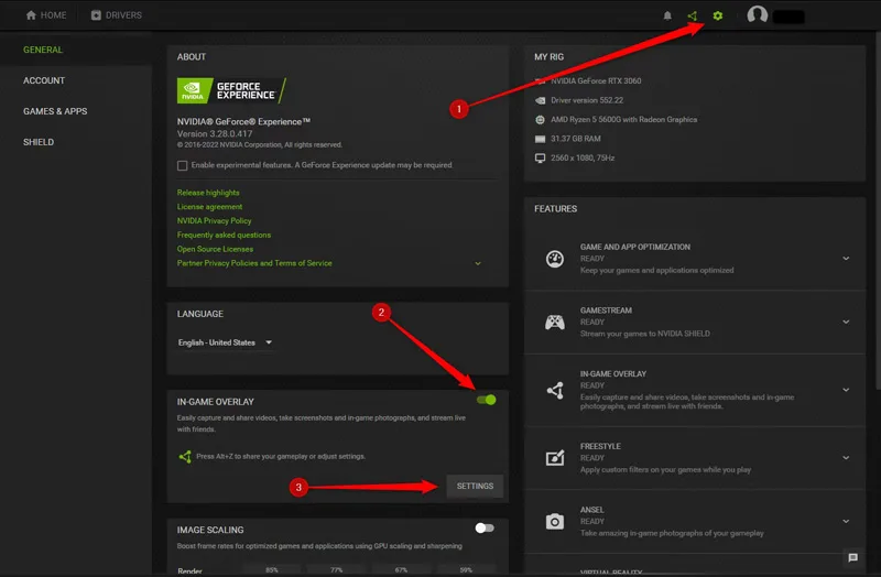 روش های دیدن FPS در بازی ها با برنامه NVIDIA GeForce Experience 
