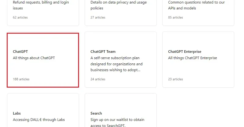 تماس با تیم پشتیبانی OpenAI مرحله اول