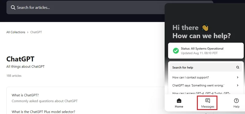 تماس با تیم پشتیبانی OpenAI مرحله سوم