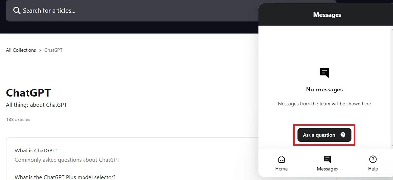 تماس با تیم پشتیبانی OpenAI مرحله چهارم