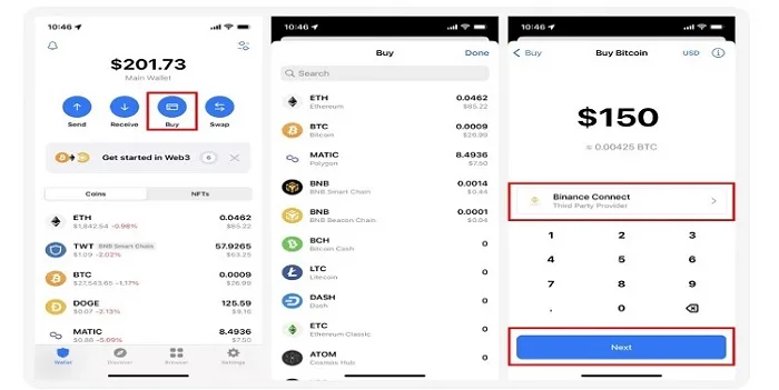 آموزش خرید بیت کوین با تراست والت