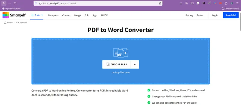 تبدیل PDF به Word بدون بهم ریختگی با Smallpdf