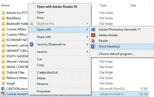 باز کردن فایل PDF با استفاده از ورد