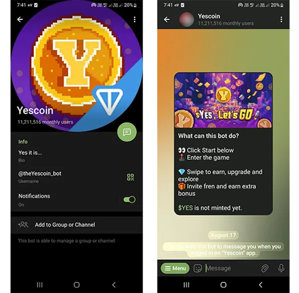 بازی یس کوین (YesCoin)
