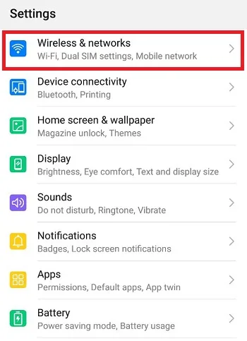 فعال کردن Data Saver گوشی اندرویدی مرحله اول