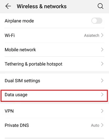 فعال کردن Data Saver گوشی اندرویدی مرحله دوم