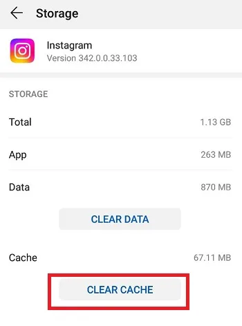 پاک کردن منظم کش اینستاگرام در اندروید مرحله چهارم