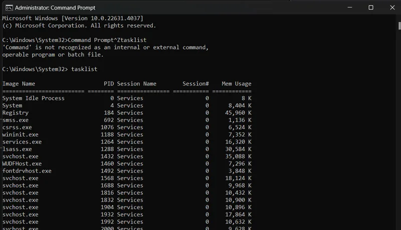 بستن برنامه های هنگ کرده در ویندوز با Command Prompt