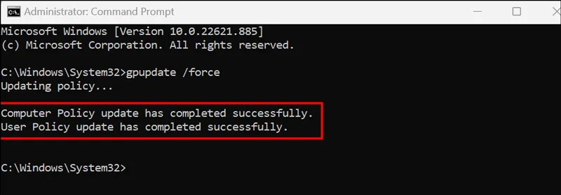 آپدیت Local Group Policy