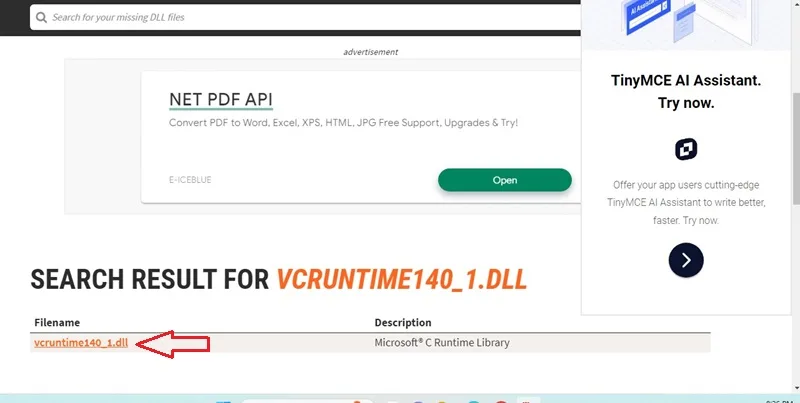  the code execution cannot proceed because was not found