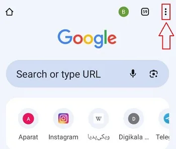 آیکون سه نقطه کروم
