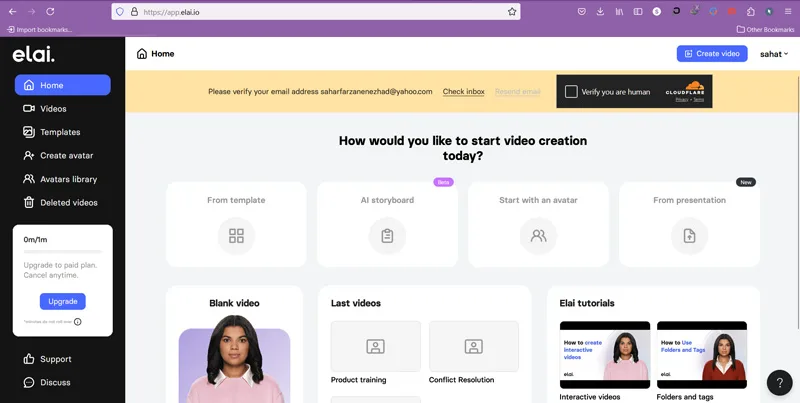 ساخت کلیپ با هوش مصنوعی Elai.io