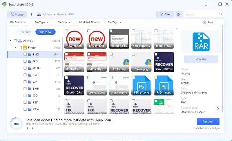 ریکاوری اطلاعات پاک شده فلش مموری با استفاده از برنامه 4DDiG 3