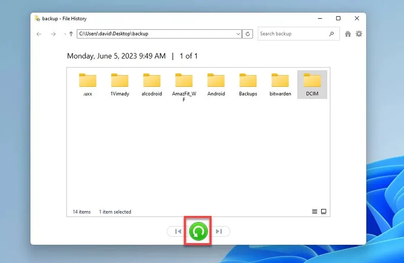 ریکاوری اطلاعات USB با استفاده از نسخه های قبلی فایل 3