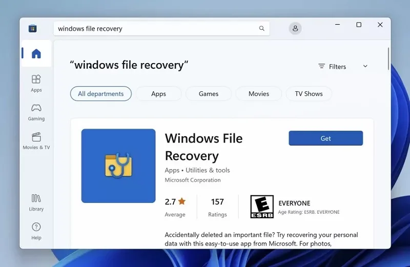 بازگرداندن اطلاعات پاک شده فلش مموری با Windows File Recovery 1