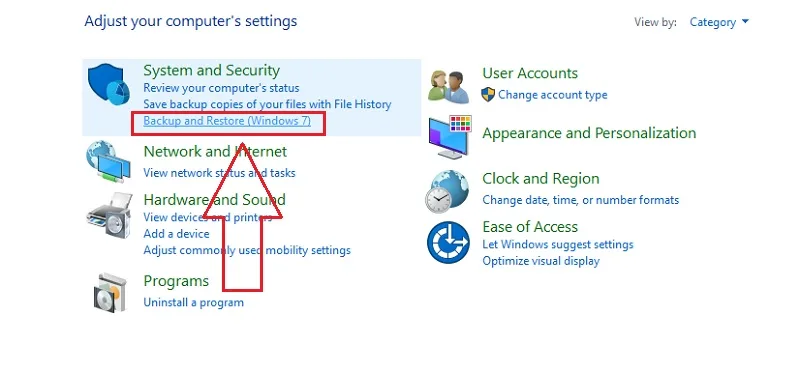 ریکاوری اطلاعات USB با کمک Windows Backup