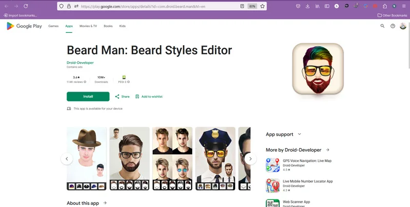 اپلیکیشن Beard Man: Beard Styles Editor