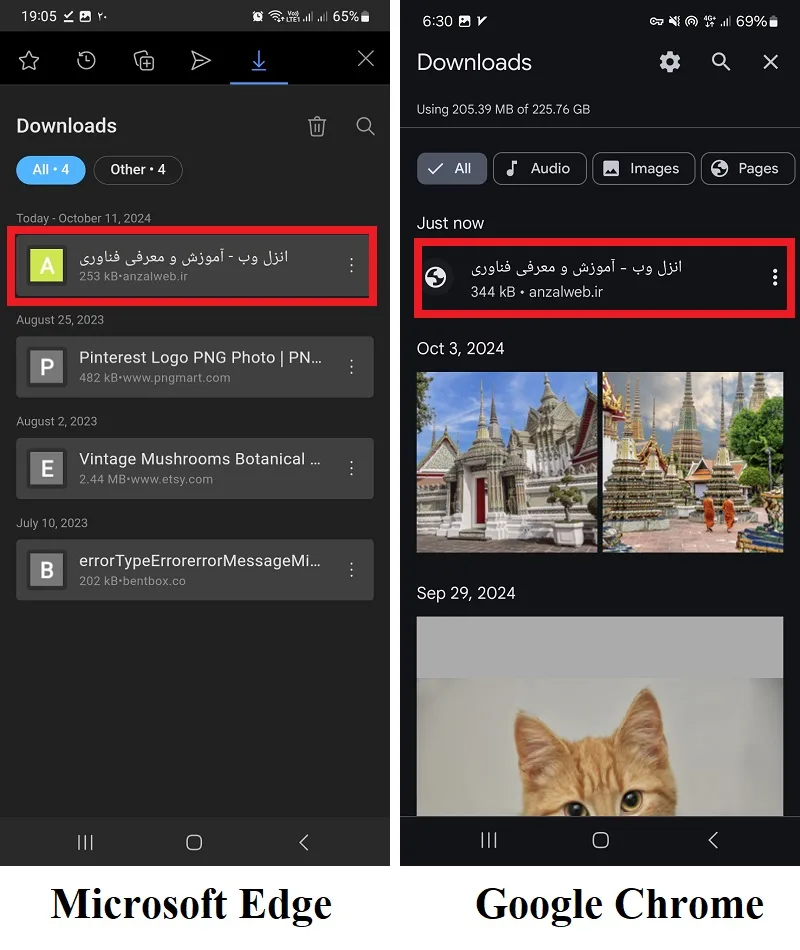 دانلود سایت در گوشی اندرویدی