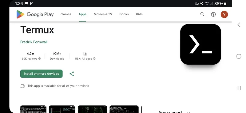 Termux نرم افزار دانلود سایت در اندروید به روش کد نویسی