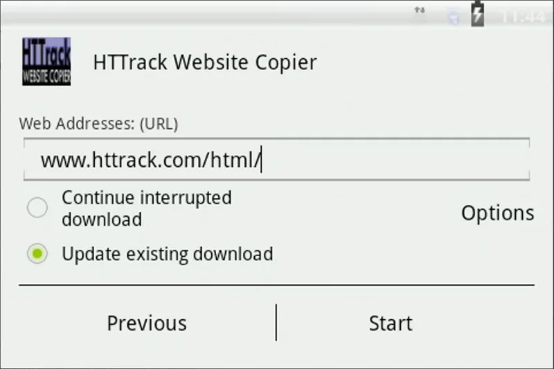دانلود سایت با برنامه HTTrack Website Copier