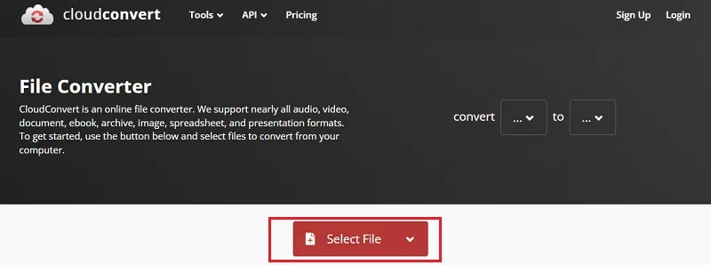 استفاده از Cloudconvert برای تبدیل فیلم به گیف 1