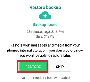 نصب مجدد واتساپ با شماره قبلی بدون پاک شدن اطلاعات