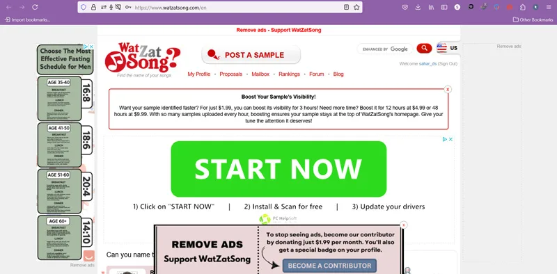 با WatZatSong دنبال یه آهنگ میگردم