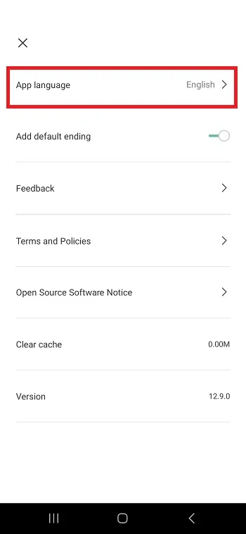 تغییر زبان برنامه کپ کات