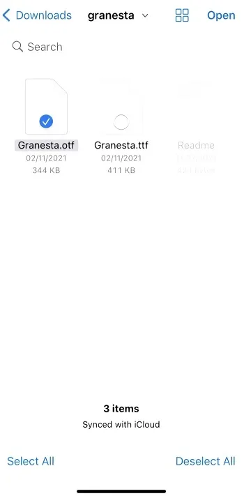فرمت فونت مورد نیاز برای برنامه کپ کات 
