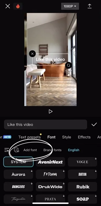 روش افزودن فونت در برنامه کپ کات