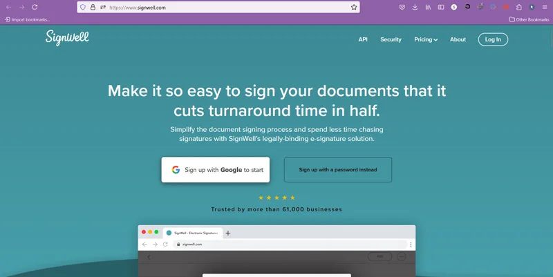 بهترین سایت امضای آنلاین Signwell