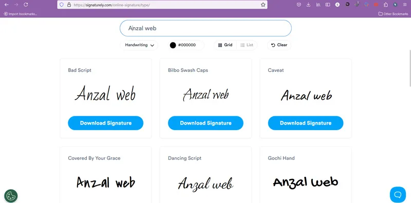 سایت Signaturely