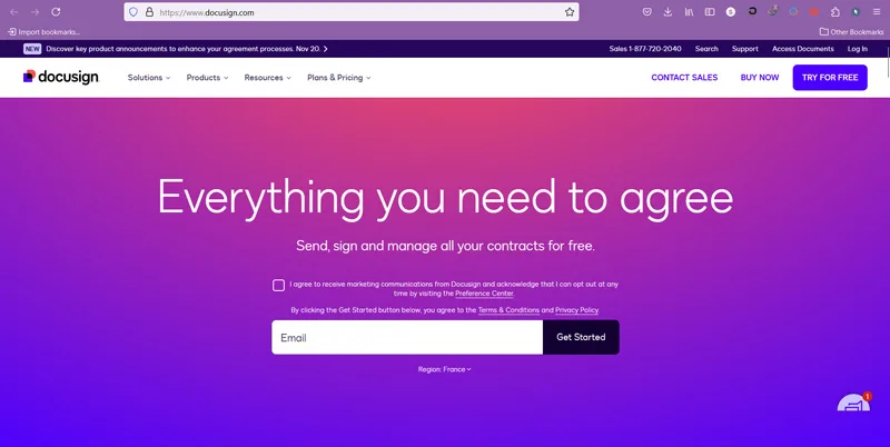 سایت Docusign