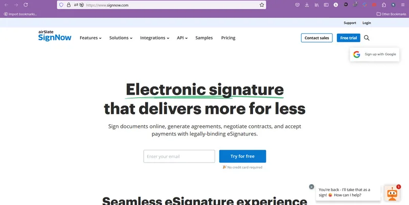سایت Signnow