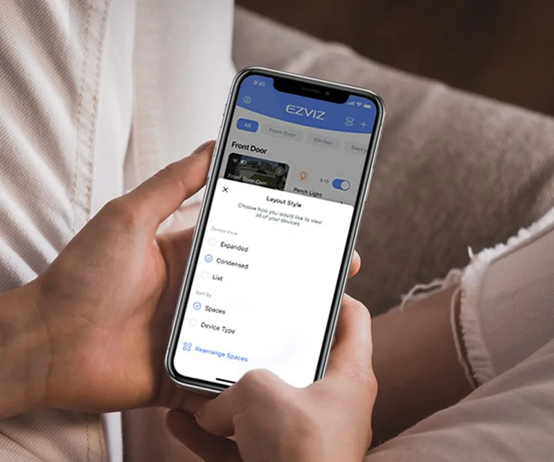 برنامه EZVIZ، نظارت دوربین مداربسته با تلویزیون
