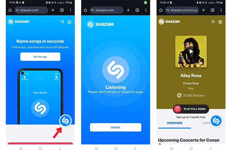 پیدا کردن اهنگ با صدا بوسیله Shazam
