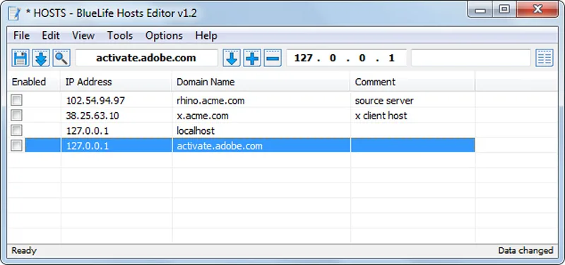 مسدودسازی دامنه‌های Adobe.io به کمک BlueLife Hosts Editor