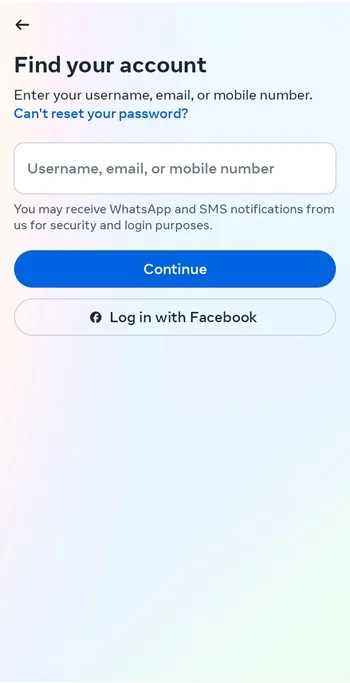 بازگردانی پیج اینستاگرام