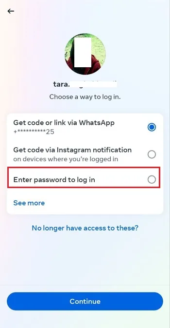 بازگردانی پیج اینستاگرام
