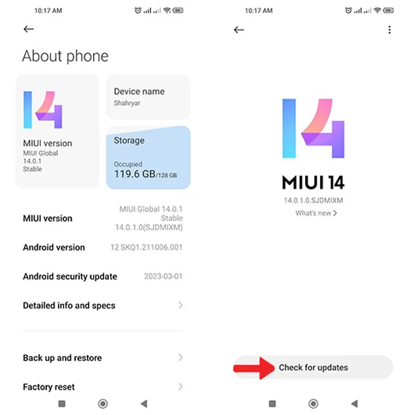 حل مشکل نشان ندادن تماس در شیائومی با بروزرسانی MIUI