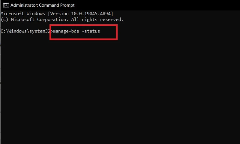 کد cmd برای Bitlocker