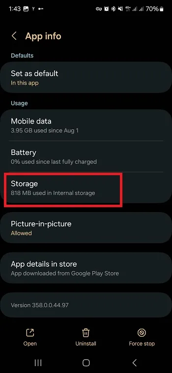 تنظیمات اینستاگرام در گوشی