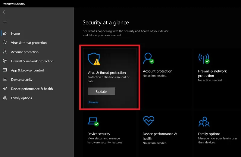 اسکن سیستم با آنتیویروس جهت حل مشکل دیر خاموش شدن ویندوز 11 با windows security